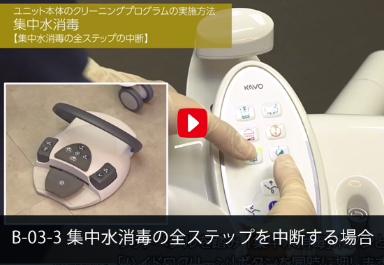 B-03-3 集中水消毒 - 集中水消毒の全ステップの中断