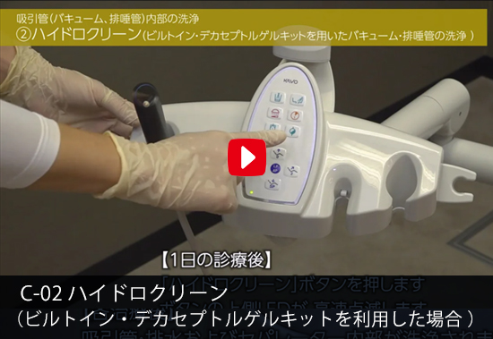 C-02 ハイドロクリーン（ビルトイン・デカセプトルゲルキットを利用した場合 ）